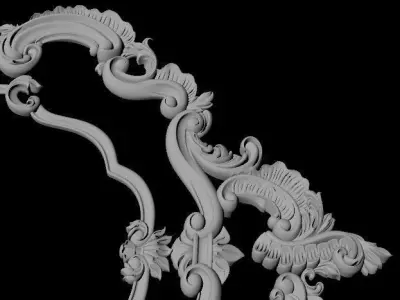 mirror ornate frame 3D model