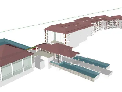 vacation spot-Resort-Fashion Leisure Hotel-094 3D model