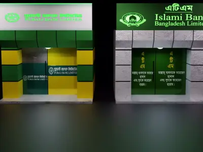 Bank Booth Free 3D model