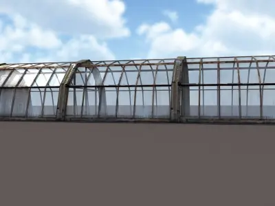 Green House Low poly 3d model Low-poly 3D model