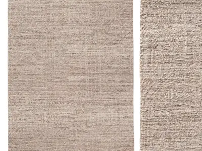 TALAL WOOL RUG brown 3D model