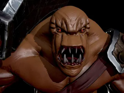 Ogre warrior Low-poly 3D model