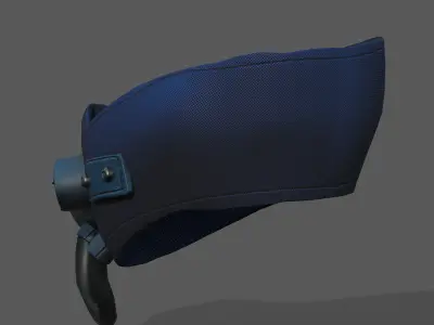 Gas mask respirator scifi futuristic  Low-poly 3D model 18