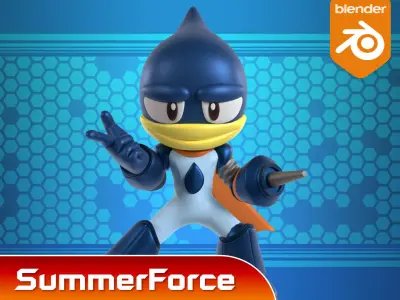 Oilman - Megaman Powered up 3D model