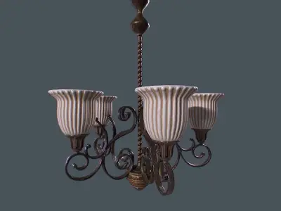 Chandelier v1 Low-poly 3D model