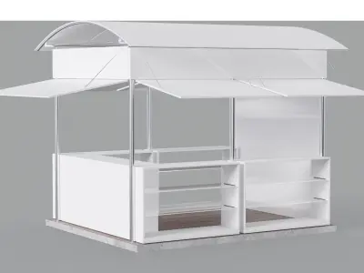 Kiosk - Outdoor Version Low-poly 3D model