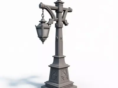medieval street lamp  3D print model purchase