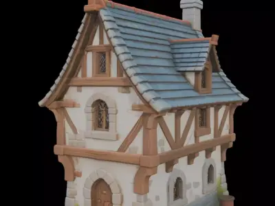 Medieval Stylized House 3D model