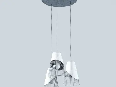 Conic Section Pendant Light 3D model