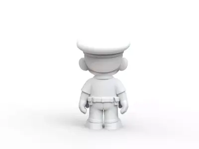 Cartoon Policeman 3D Printable 3D print model