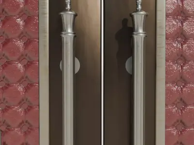 Luxurious double front doors 3D model