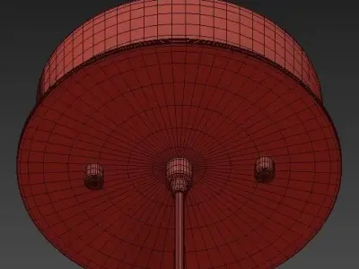 Leggero Collection 8 Light Gold LED Pendant 3D model