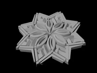rosette dekor 3D model 5