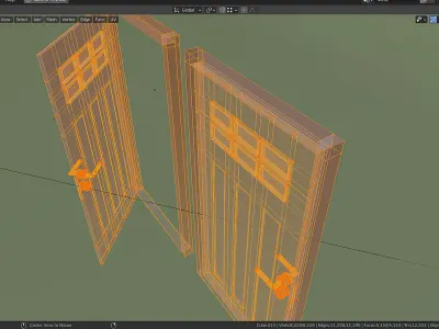 Front entrance door Free low-poly 3D model