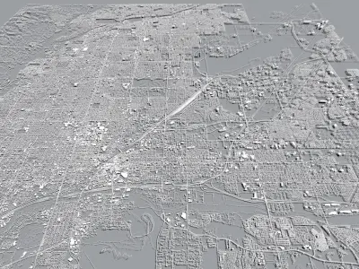  Cityscape Tuson Arizona USA 3D model