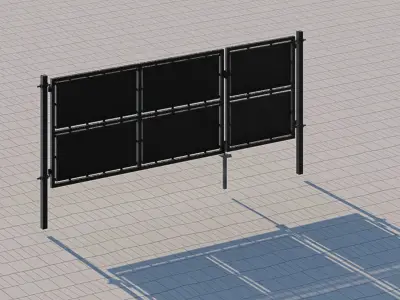 Gate industrial style 3D model