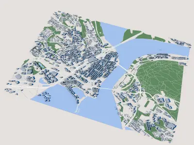Rovaniemi City Finland 3D model
