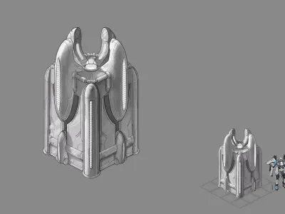 Different dimension - building - wall 04 3D model