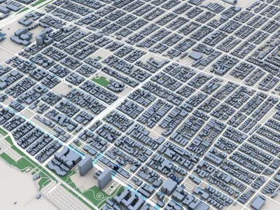 Santa Monica California 3D model