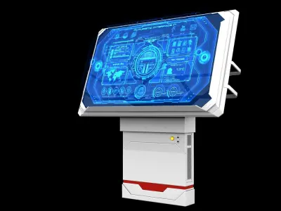 Sci-fi Terminal 3D model