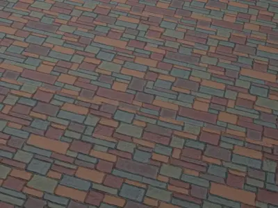 A Stylized Stone Tile  4k  3D model