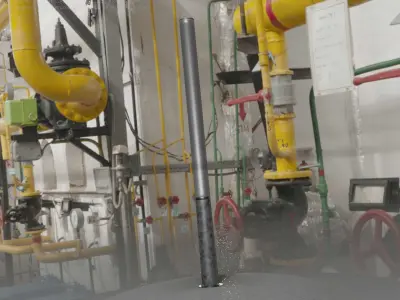 Galvanized Light-Column -28- Street-Light 9 Low-poly 3D model