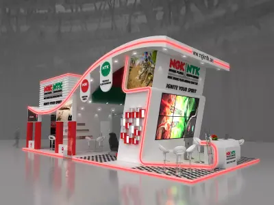 Exhibition Stand  13 x 6m Height 400 cm All Sides Open 3D model  3D model