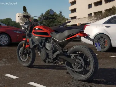  Ducati Scrambler Icon Rigged 
