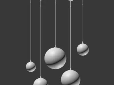 Glass Globe Pendant 150 Schwung Home 3D model