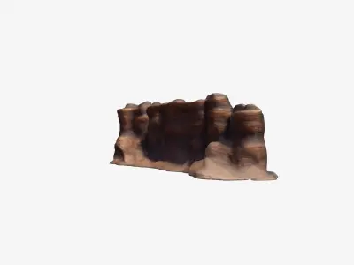 Land To Land Connection Canyon Barrier  3d High Render 3D model