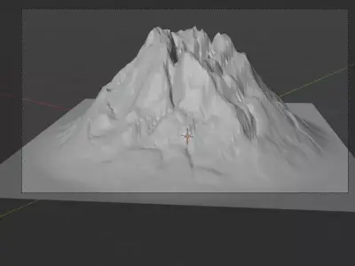 volcano Low-poly 3D model
