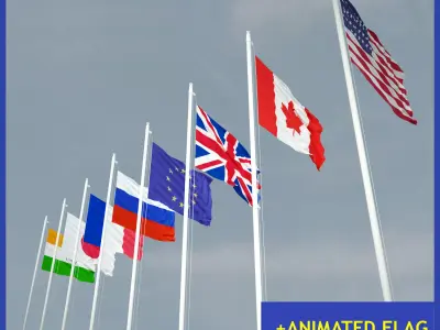 Flags asem 3D model