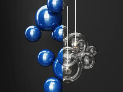 Giopato and Coombes BOLLE 14 bubble 2 CLEAR and SILVER 3D model