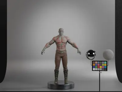 Drax The Destroyer Low-poly 3D model