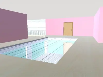 House building with stairs 3D model