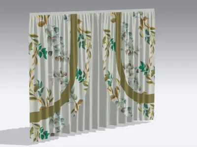 Curtain Low-poly 3D model 99