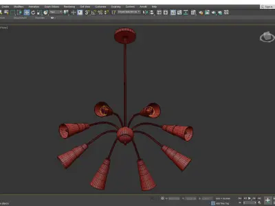 PONTI CHANDELIER Low-poly 3D model