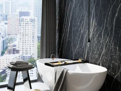 Bathroom Interior Scene for Cinema 4D and Redshift 3D model