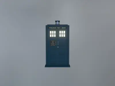 DOCTOR WHO - TOM BAKER TARDIS - Rogue Film Productions Low-poly 3D model