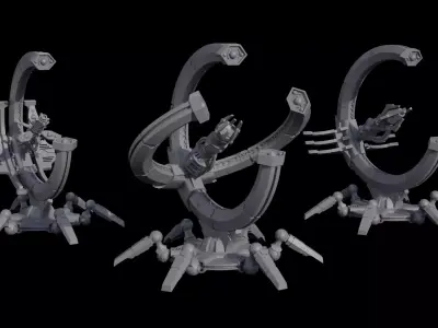 Cyber Lord Space Zombies Pylon of the Sentry Guard 3D print model