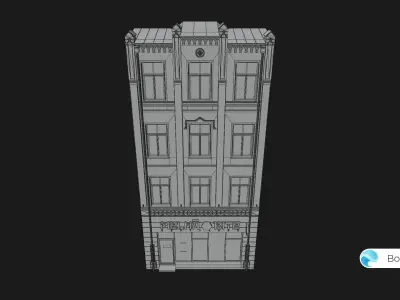 Old Riga Building 3D model Low-poly 3D model Low-poly 3D model