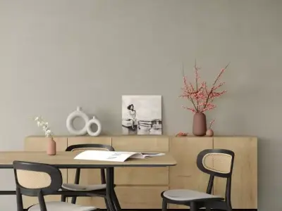 Dining set 01 3D model