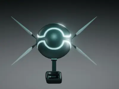Futuristic Drone 3D model buy
