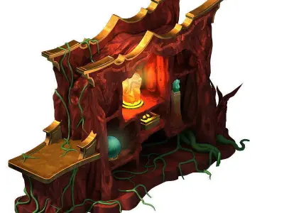 Game model - furniture cabinet disillusion Ming fi 3D model