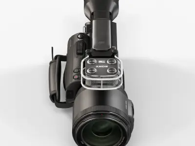 Sony Nex-VG30EH camcorder kit Selp-18200 lens Low-poly 3D model