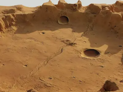 Crater 3D model Low-poly 3D model