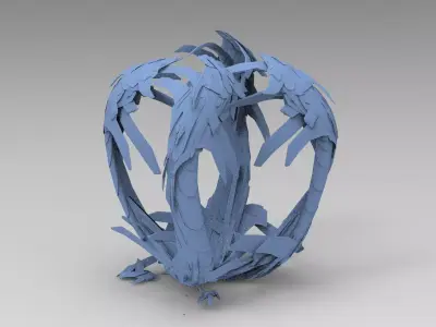 Transformer tail architecture 3  Low-poly 3D model