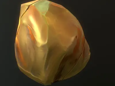 Gold Nugget Low-poly 3D model