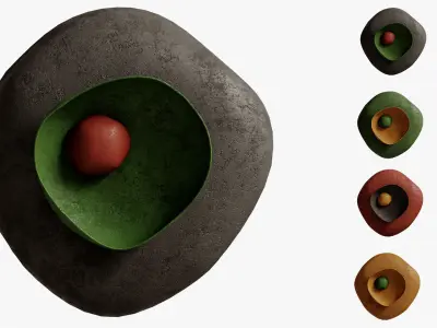 Sculptural wall light 3D model