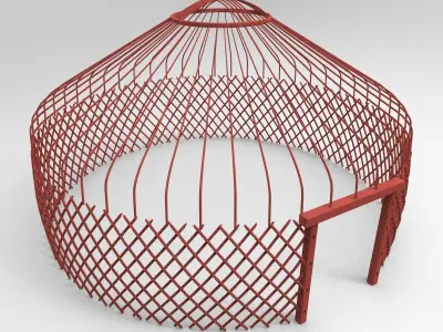 Kazakh yurt 3D model